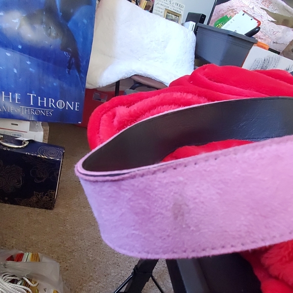 COPY - Pink  Suede top Gently used Belt plus size - Picture 4 of 8